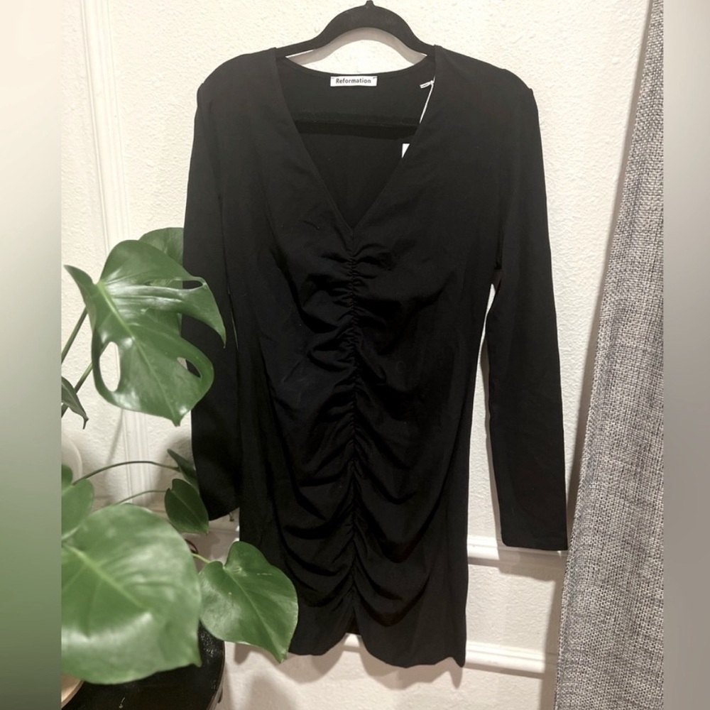 NWT- reformation ruched dress